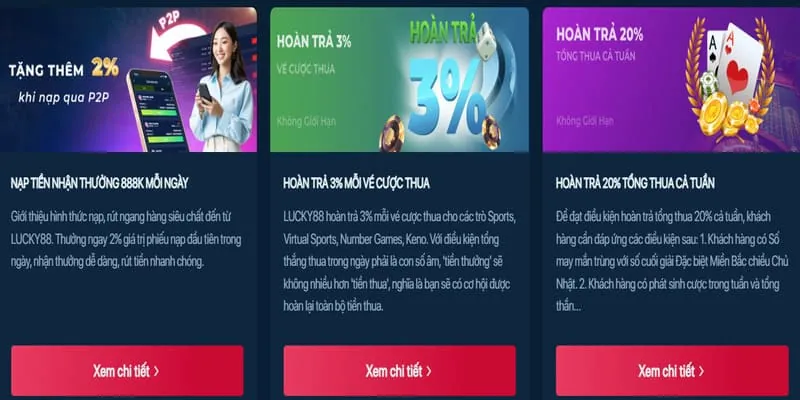 Hình ảnh minh họa các chương trình khuyến mãi và ưu đãi MOTO88